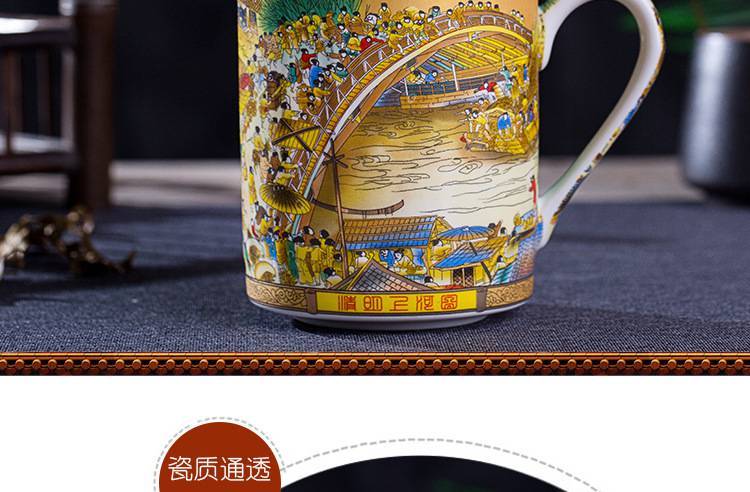 骨瓷办公杯定做logo 陶瓷会议杯批发 节日活动礼品骨瓷杯工厂直销